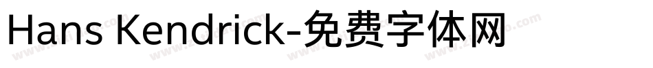 Hans Kendrick字体转换